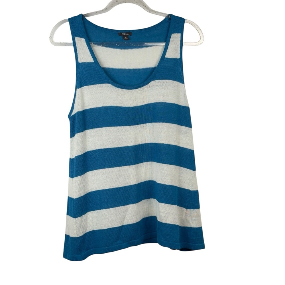 Pure Amici Blue Sleeveless Relaxed Tank Top M